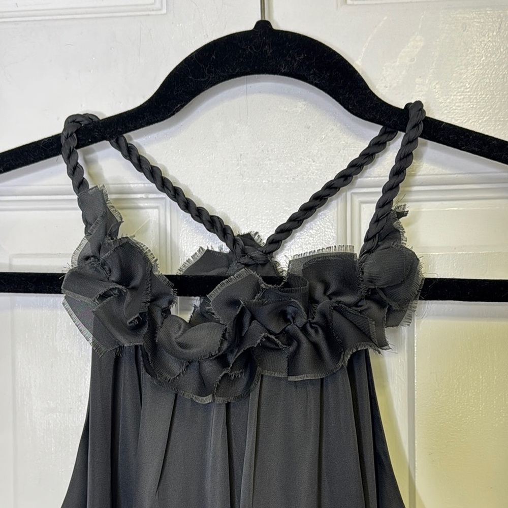 Violet & Claire Gray Ruffled Tank Top - Picture 4 of 9